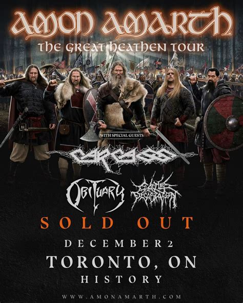 amon amarth upcoming events|Amon Amarth Tickets 